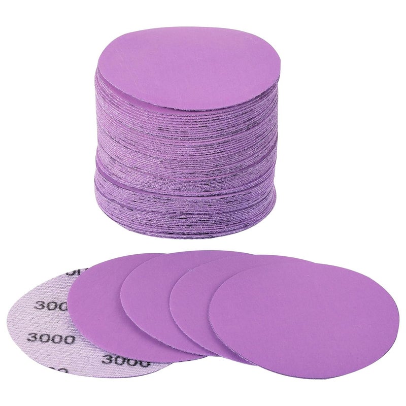 Arilier 3 Inch Sanding Disc 40Pcs, 3000 Grit Sandpaper, Drill Sanding Attachment, Wet Dry Hook and Loop Sandpaper Discs for Random Orbital Sanders, Alumina Sand Paper for Wood, Metal, Automotive - Image 1